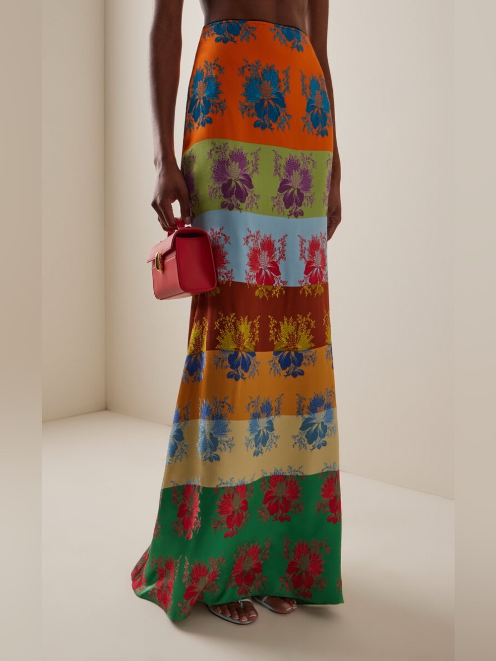 Rosie Assoulin Slippery When Wet Silk-Blend Maxi Skirt
